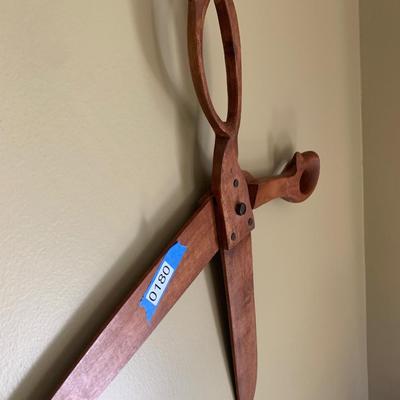 Large Decorative Wood Scissors