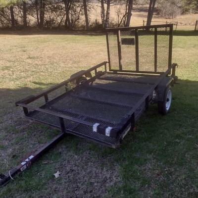 Carry-On Pull Behind Trailer with Drop Gate 5'x8' with Clear Title