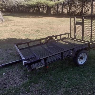 Carry-On Pull Behind Trailer with Drop Gate 5'x8' with Clear Title