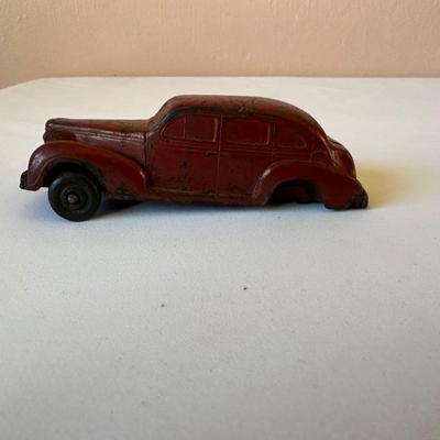 AUBURN RUBBER CAR, WANNATOY BOAT AND 1940's METAL MASTERS DIE-CAST TOY CAR
