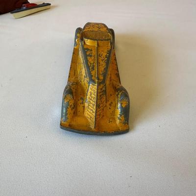 AUBURN RUBBER CAR, WANNATOY BOAT AND 1940's METAL MASTERS DIE-CAST TOY CAR