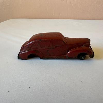 AUBURN RUBBER CAR, WANNATOY BOAT AND 1940's METAL MASTERS DIE-CAST TOY CAR