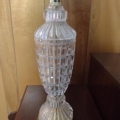 Crystal Glass Post Table Lamp