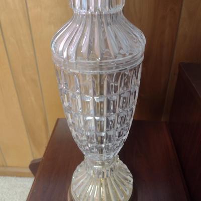 Crystal Glass Post Table Lamp