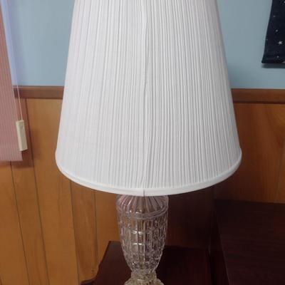 Crystal Glass Post Table Lamp