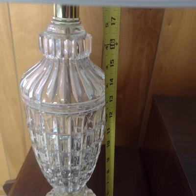 Crystal Glass Post Table Lamp