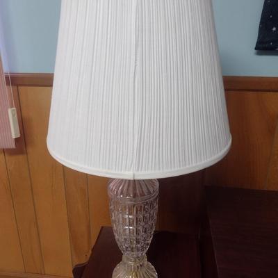 Crystal Glass Post Table Lamp