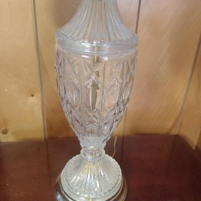 Crystal Glass Post Table Lamp
