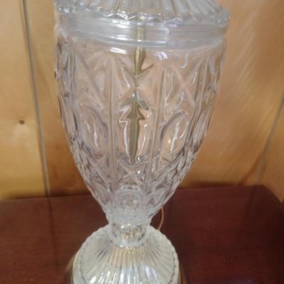 Crystal Glass Post Table Lamp
