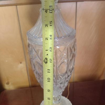 Crystal Glass Post Table Lamp