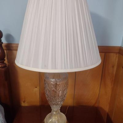 Crystal Glass Post Table Lamp