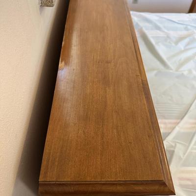 QUEEN SIZE BED WITH A SLIDING BOOKSHELF HEADBOARD