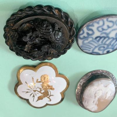 FOUR Vintage Brooches