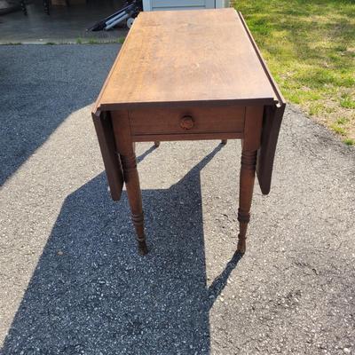 Wooden Drop Leaf Table (G-EL)