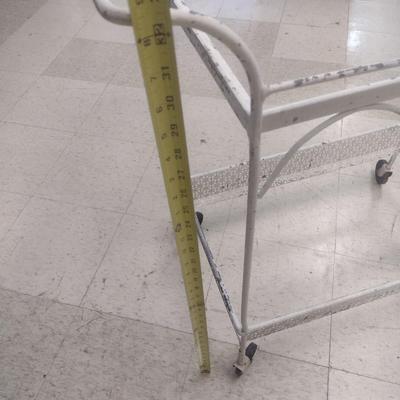Vintage Wrought Metal Two Tier Tea Cart--No Glass Inserts