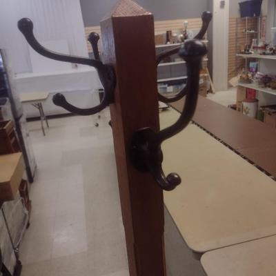 Vintage Solid Oak Coat Stand