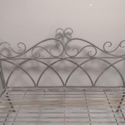Wrought Metal Frame Fancy Garden Bench