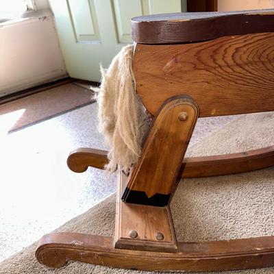 WOODEN ROCKING HORSE