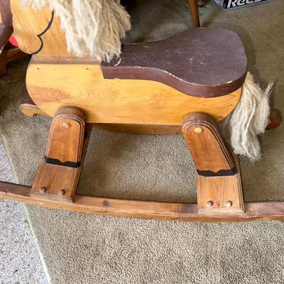 WOODEN ROCKING HORSE