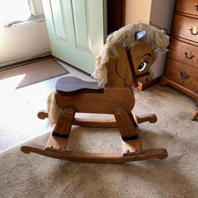 WOODEN ROCKING HORSE