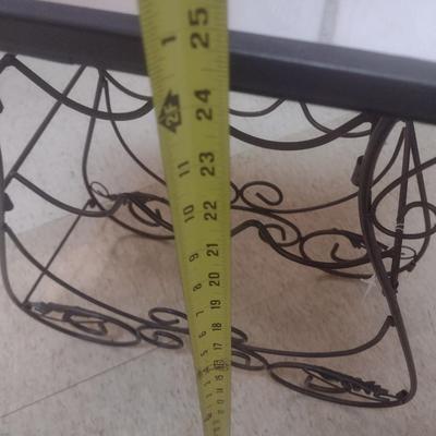 Tile Top Metal Frame Plant Table