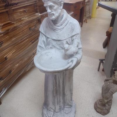 Composite Garden St. Francis of Assisi Bird Bath Statue