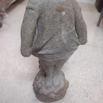 Concrete Little Girl Garden Statue