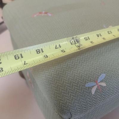 Upholstered Dragonfly Themed Foot Stool