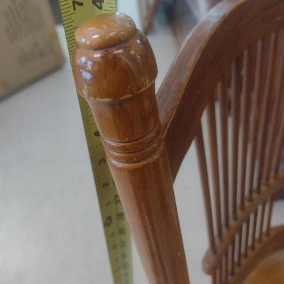 Set of Six Solid Oak Spindle Back Dining Chairs