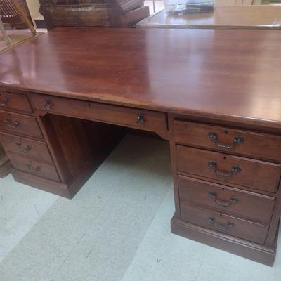 Vintage Bob Timberlake Cherry Finish Knee Hole Executive's Desk
