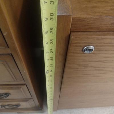 Double Drawer Wood Finish Legal File Sized Cabinet