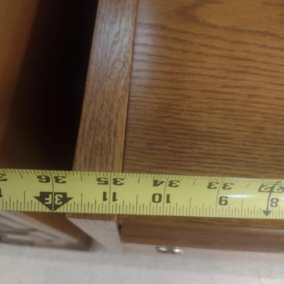 Double Drawer Wood Finish Legal File Sized Cabinet