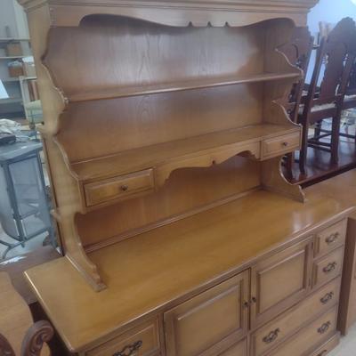 Vintage Ash Two Piece Hutch Top Sideboard