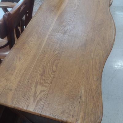 Antique Oak Diminutive Knee Hole Desk/Vanity