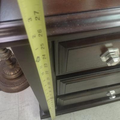 Mahogany Finish Bedside Dresser Choice A