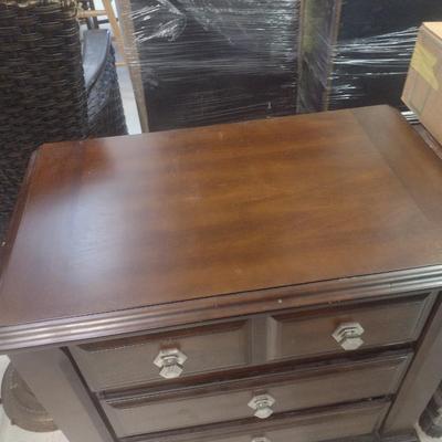 Mahogany Finish Bedside Dresser Choice A