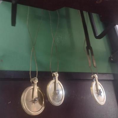 Vintage Mid Century Revere Grandfather Clock Electric Telechron Movement with Weights and Pendulum