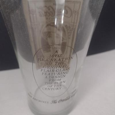 Set of 16 Coca-Cola Re-Creation Flare Soda Glass with Turn of the Century Artwork Choice B