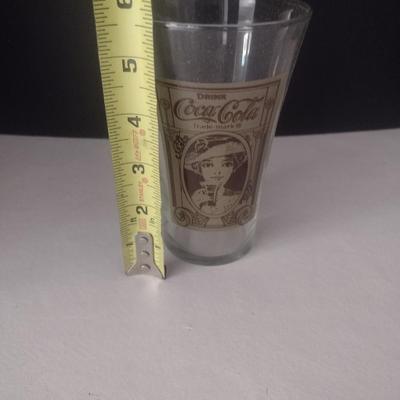 Set of 16 Coca-Cola Re-Creation Flare Soda Glass with Turn of the Century Artwork Choice B