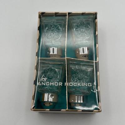 Vintage Anchor Hocking Mini Salt and Pepper Shakers in Original Box