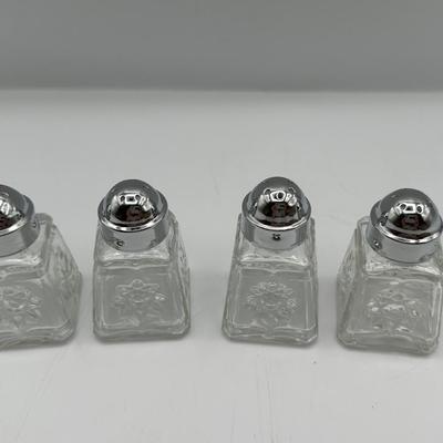 Vintage Anchor Hocking Mini Salt and Pepper Shakers in Original Box
