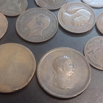 Collection of World Coins Mostly Copper or Bronze Various Dates, Denominations and Origin (#100)