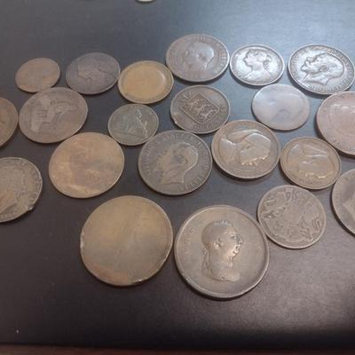 Collection of World Coins Mostly Copper or Bronze Various Dates, Denominations and Origin (#100)