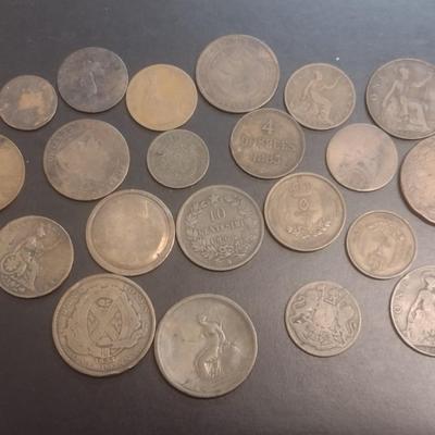 Collection of World Coins Mostly Copper or Bronze Various Dates, Denominations and Origin (#100)