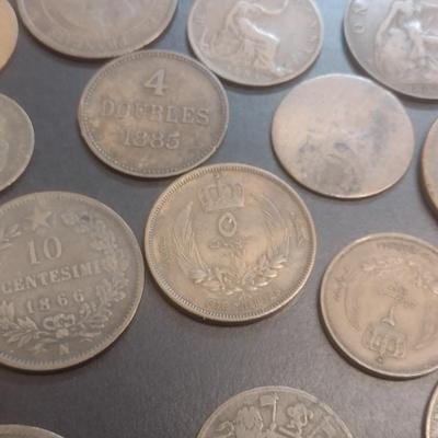 Collection of World Coins Mostly Copper or Bronze Various Dates, Denominations and Origin (#100)