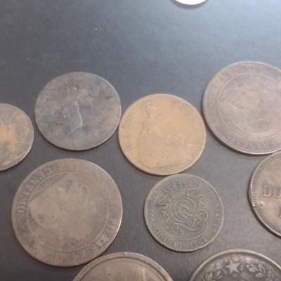 Collection of World Coins Mostly Copper or Bronze Various Dates, Denominations and Origin (#100)