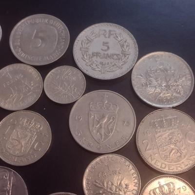Collection of World Coins Mostly European Various Dates, Denominations and Origin (#102)