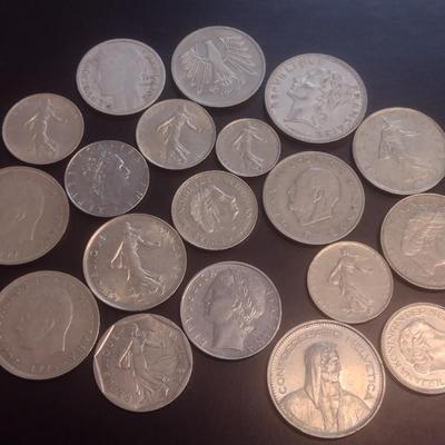 Collection of World Coins Mostly European Various Dates, Denominations and Origin (#102)