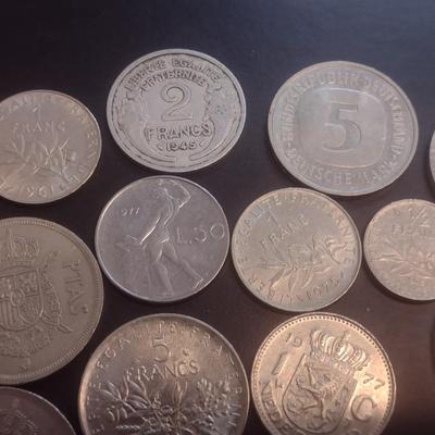 Collection of World Coins Mostly European Various Dates, Denominations and Origin (#102)