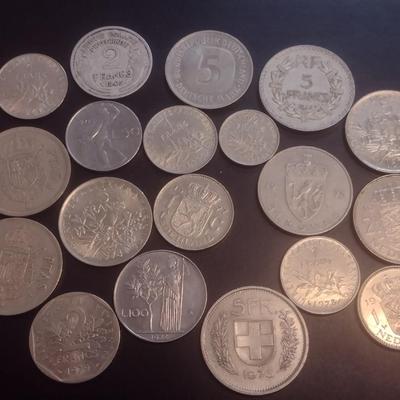 Collection of World Coins Mostly European Various Dates, Denominations and Origin (#102)